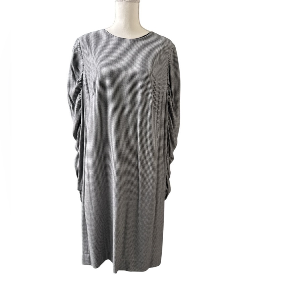 Akris Punto houndstooth long sleeved dress size 16